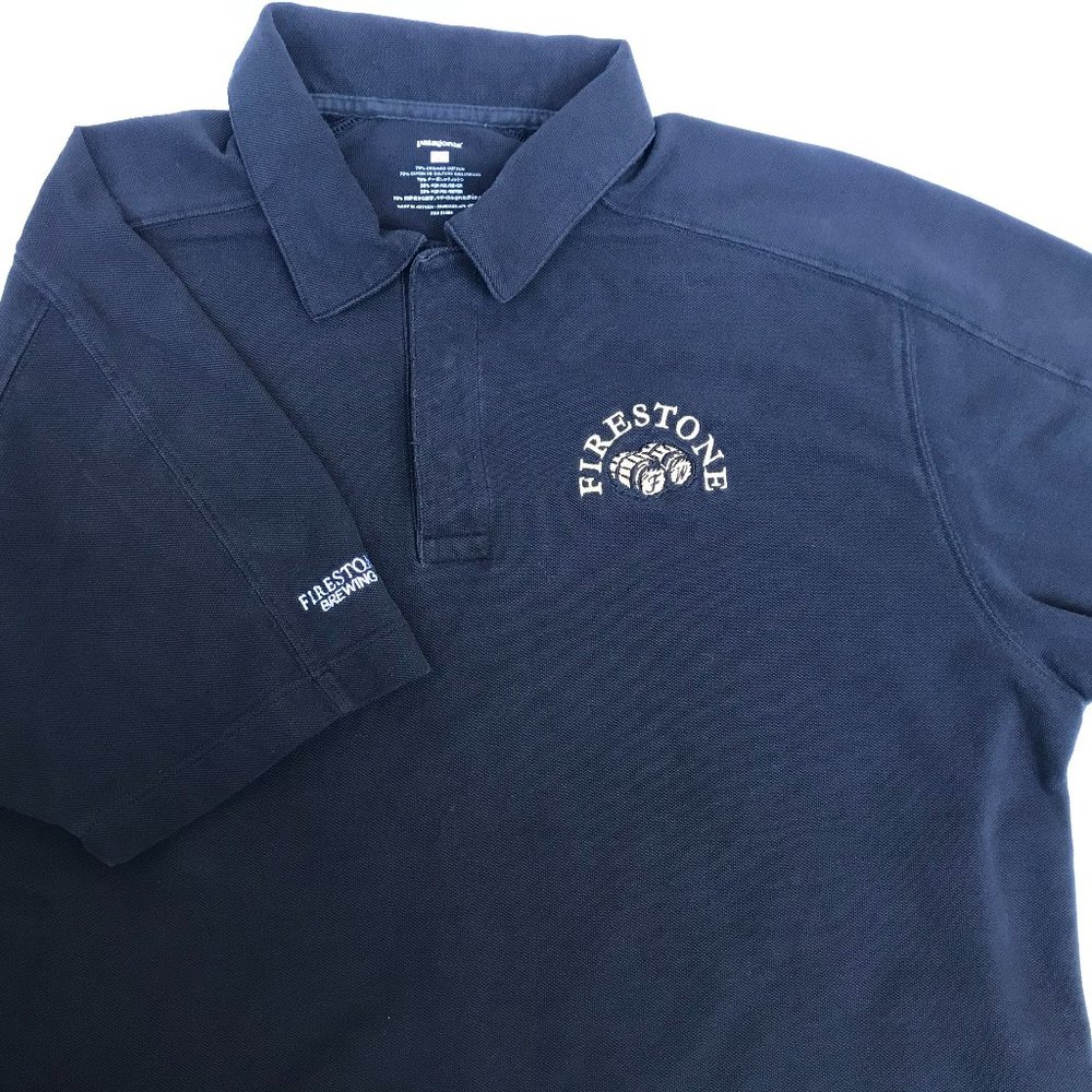 Patagonia Firestone Walker Brewing Company Embroidered Cotton Polo Large